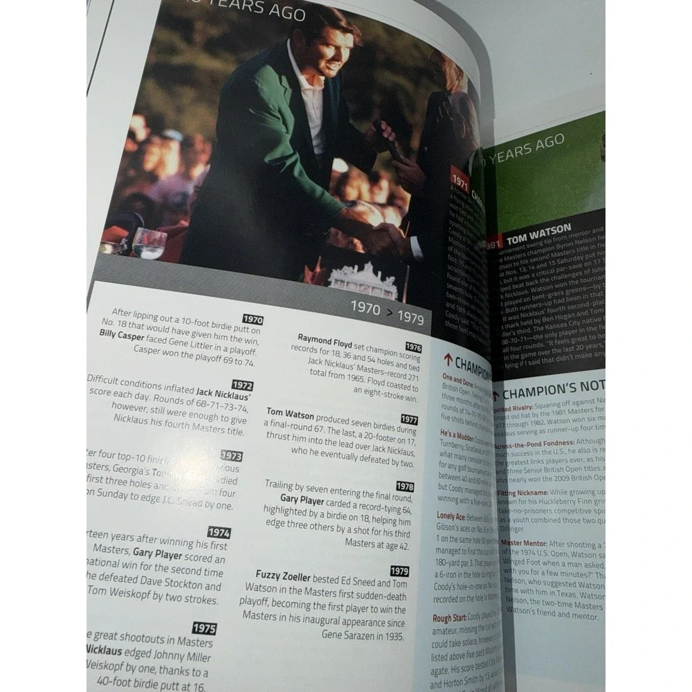 Masters 2011 Official Tournament Program‎ Augusta National Golf Journal